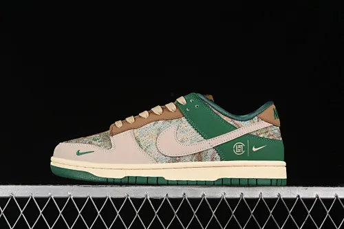 All Categories Nk SB Dunk Series Nk SB Dunk Low High-end Customized Low-top Sneakers Nk SB Dunk Low Edison Co-branded - Rice Brown Green Knit Anniversary High-end Customized Low-top Casual Sneakers XB3802-355